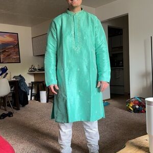 Elegant Mint Green Kurta Set